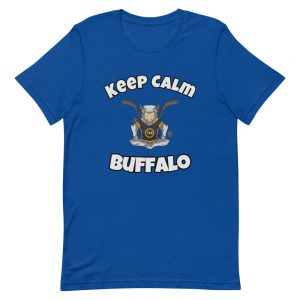Hockey “Keep Calm” Meditating Buffalo Short-Sleeve Unisex T-Shirt